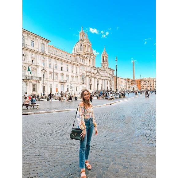 SHOSHANNA Floral Blooms Print Smocked Bodice Off Shoulder Cece Top Size Large - Picture 12 of 12